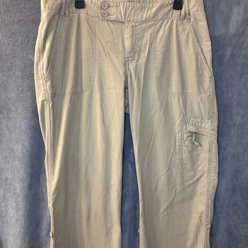 The North Face Womens 12 (33Wx32L) Khaki Roll Up Convertible Hiking Cargo Pants